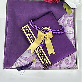 Çeyizlik Hediyelik Lüks Seccade Seti – Yasin, Tesbih, Başörtüsü